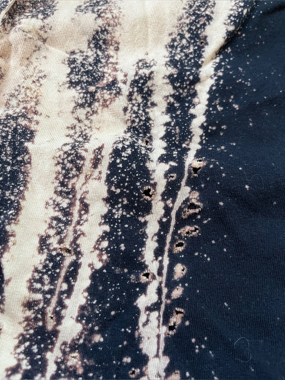 Handmade trashed distressed destroyed bleach tie-dye t-shirt punk goth grunge s - Picture 8 of 9